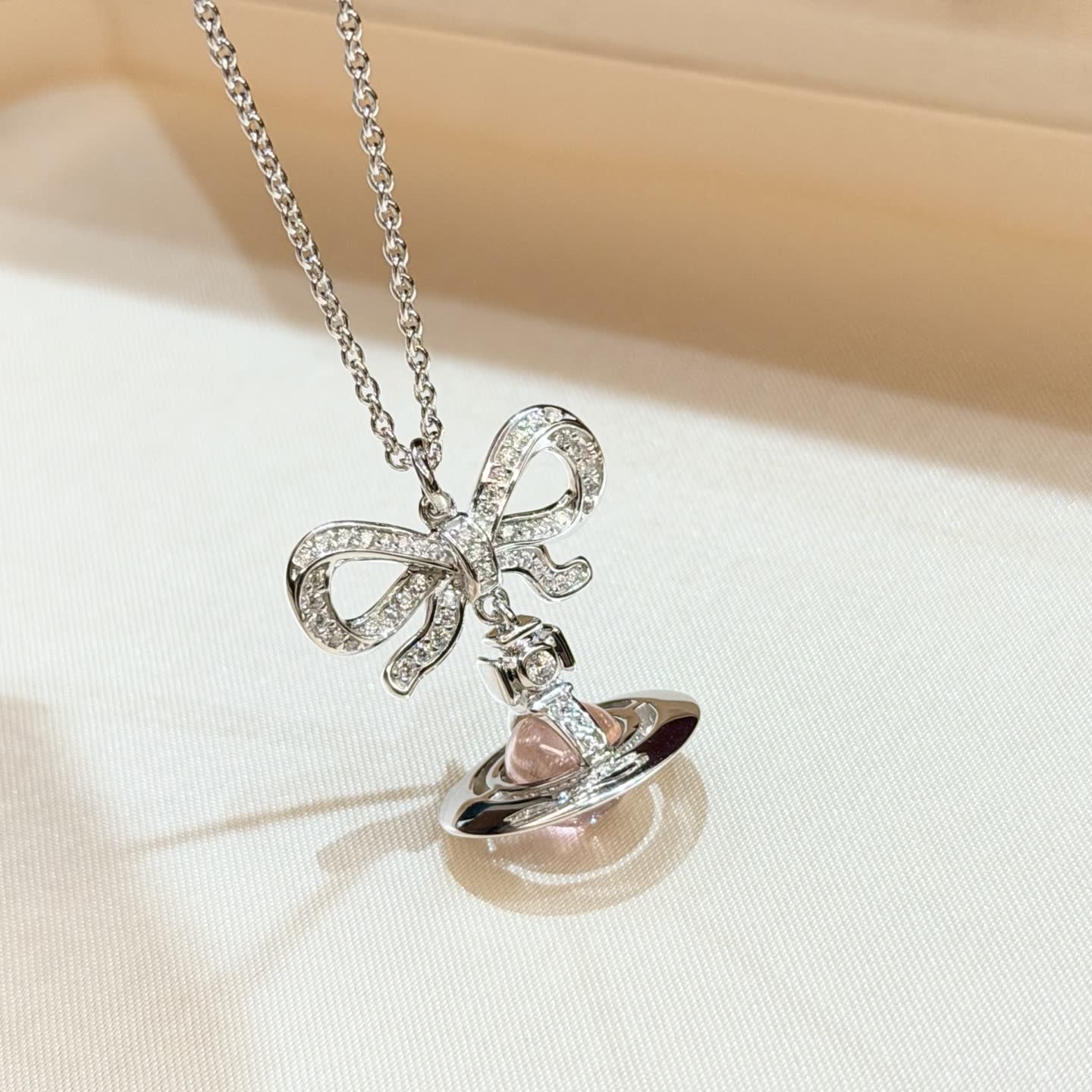 Vivienne Westwood Orb Bow Pendant Necklace